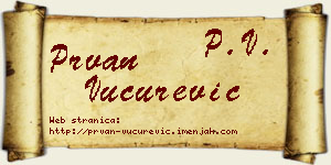 Prvan Vučurević vizit kartica